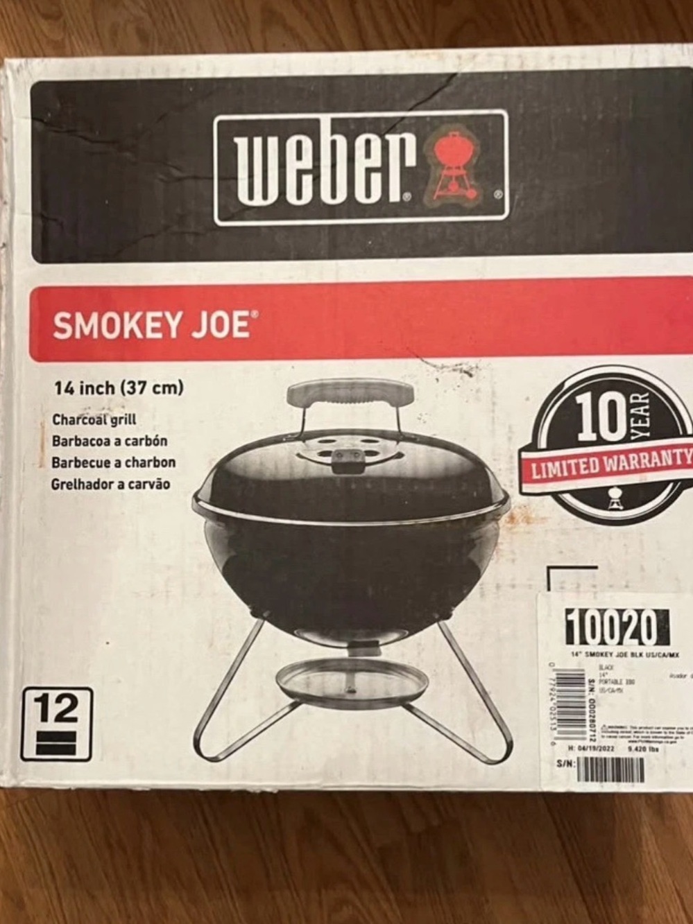 Gerry Weber Smokey Joe Charcoal Grill - Black